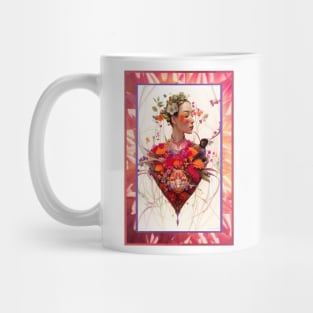 Floral Garden Woman Mug